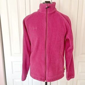 Columbia Full Zip Fleece Polyester Large Mock Neck Jacket
